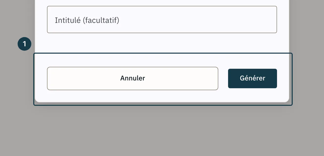 Écran « Programme annuel de prévention » : le bouton « Générer » de la fenêtre